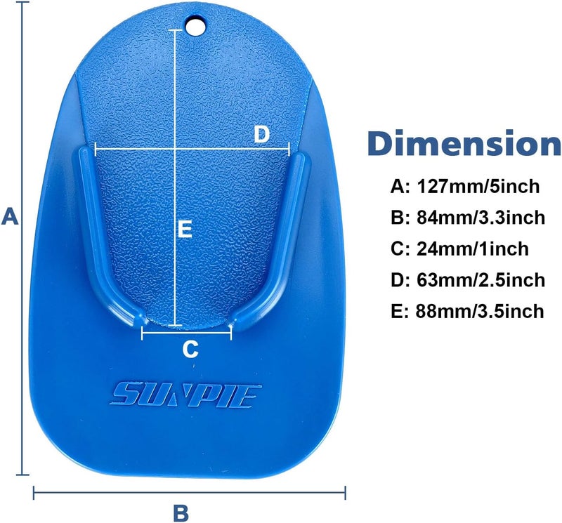 SUNPIE Motorcycle Kickstand Pad High-Density Kickstand Support for All Motorcycles Universal Parking Plate Prevents Damage to Delicate Surfaces, Blue - Image 3